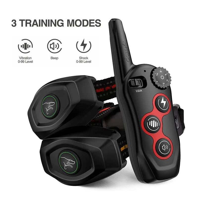 2-in-1 Dog Training & Anti-Bark Collar – Remote Control Shock Collar with Beep, Vibration & Static Modes