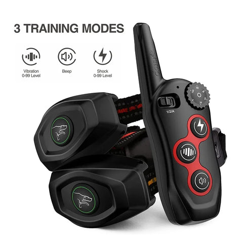 2-in-1 Dog Training & Anti-Bark Collar – Remote Control Shock Collar with Beep, Vibration & Static Modes