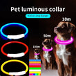 USB Rechargeable LED Dog Collar – Adjustable Luminous Safety Light Collar for Night Visibility