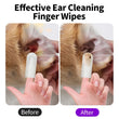 Pet Ear Cleaning Finger Wipes (50ps/can) - Earwax & Mites Removal for Cats and Dogs