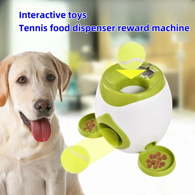 Smart Interactive Dog Training Toy – Tennis Ball Feeder & Snack Reward System