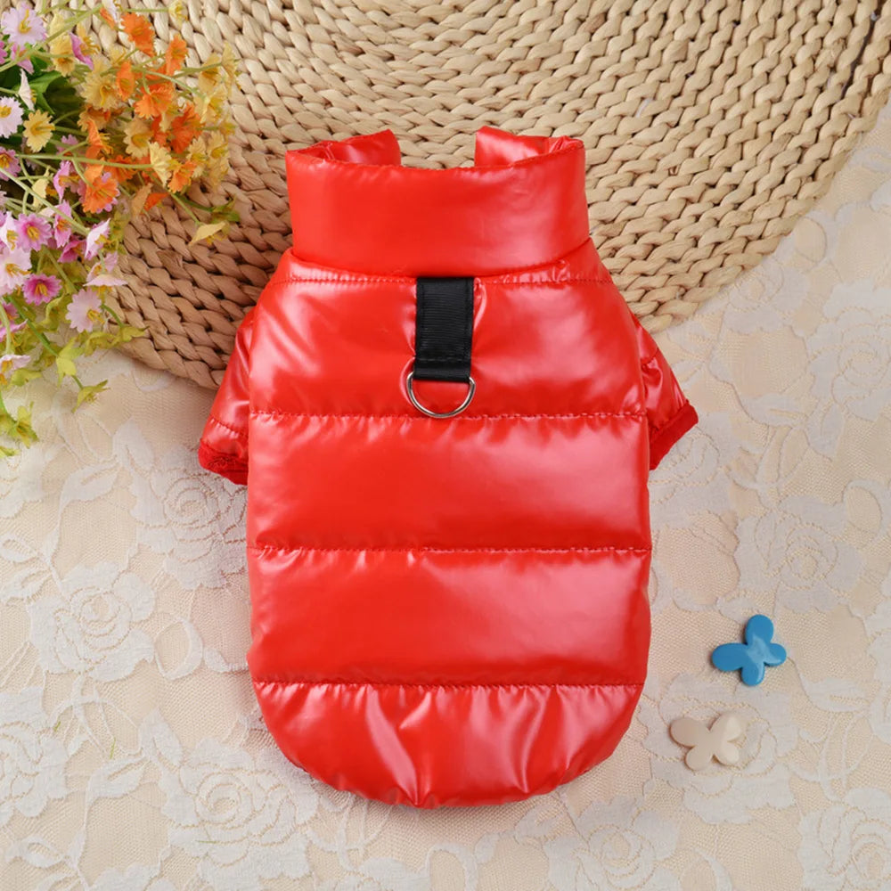 Warm Winter Dog Costume(XS-XL) | Chihuahua Yorkie Coat Clothing | Thick PU Leather Dog Down Jacket