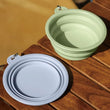 2pcs Collapsible Silicone Pet Bowls for Food & Water  | Outdoor Camping & Travel Portable Folding Supplies Dishes with Carabiner