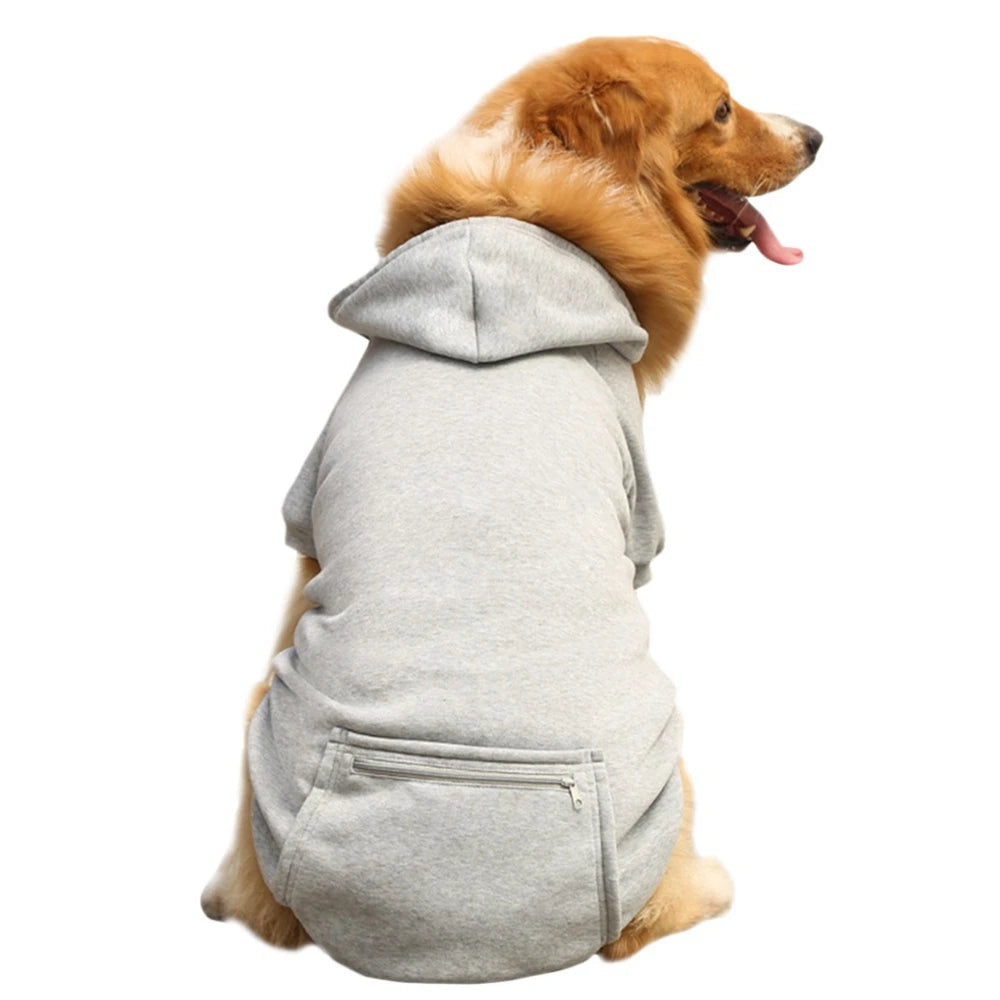 Winter Pet Clothes Dog Warm Hoodies Thermal Big Dog Coat Puppy Clothing For Small Medium Dogs Puppy Vest Jacket With Pockets