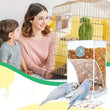 Automatic No-Spill Transparent Bird Feeder | Can Be Hung or Placed on Desktop | Ideal for Small & Medium Parakeets