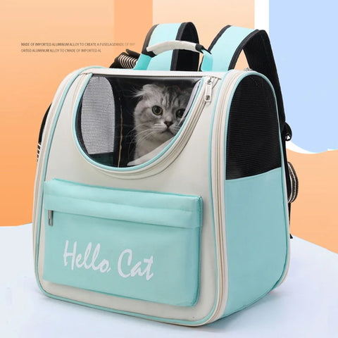 Windproof Outdoor Travel Backpack for Cats/Small Dogs | Pet Carrier Bag with Cushion