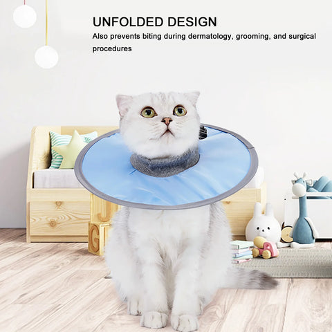 Cat Recovery Collar | Waterproof & Adjustable | Anti-Licking Protective Cone for Cats | Elizabethan Collar for Post-Surgery & Wound Care