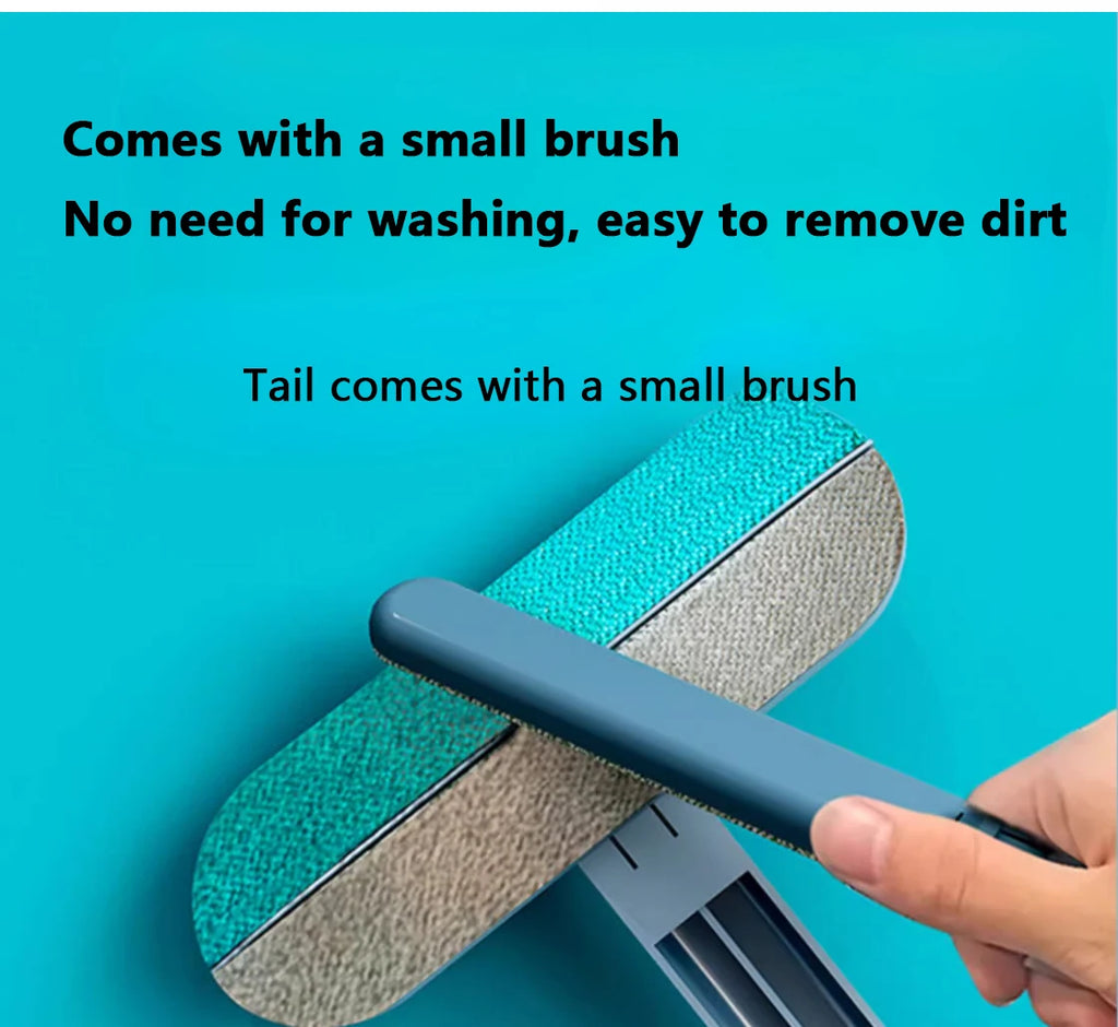 Multifunctional Pet Hair Remover Brush | Long Handle Fur Cleaner for Carpet, Sofa & Clothes | Manual Cat/Dog Hair Cleaning Tool