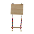 Bird Swing Toy | Wooden Parrot Perch Stand with Chewing Beads | Cage Playground for Budgie Birds