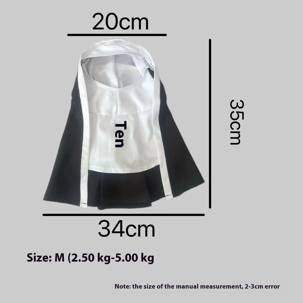 Nun Cloak Halloween Costume for Cats & Small Dogs | Breathable Cosplay Outfit | Funny Pet Photo Prop & Gift