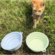 2pcs Collapsible Silicone Pet Bowls for Food & Water  | Outdoor Camping & Travel Portable Folding Supplies Dishes with Carabiner