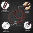 Braided Leather Dog Collar and Leash Set – Durable Genuine Cowhide for Medium & Large Dogs