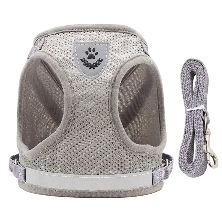Cat Harness | Lead Leash Set | Adjustable Reflective Escape Proof Pet Mesh Vest Harness | Puppy Dog Collar | Small Dog Cat Pet Supplies