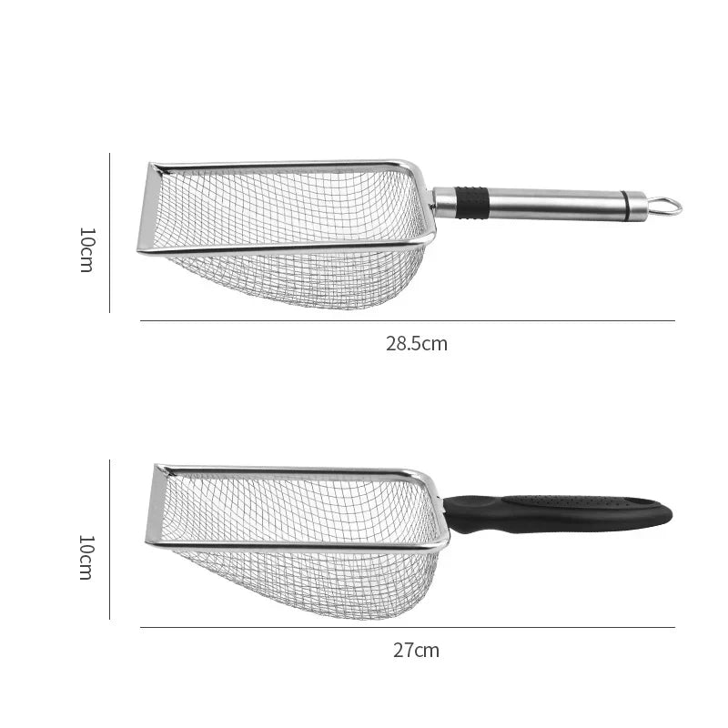 Cat Litter Scoop | 1Pc Metal Aluminum Alloy Poop Shovel | Durable Stainless Steel Long Handle Pet Cleaning Tool