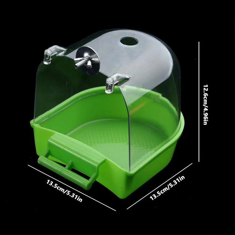 Hanging Bird Bath Box, Parakeet Shower Caged ,Parrot Bath Box Bird For Pet Brids For Canary, Budgerigar, Cockatiel,Parrots