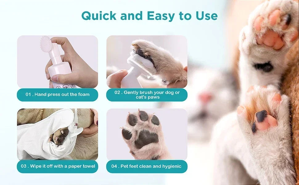 150ml Cat | No Washing Cleaning Mousse | Dry Clean | Odor Removal | Bubble Mousse for Cats and Dogs