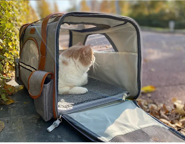 Crossbody Dog Bag – Pet Backpack | Multipurpose Solid Color Shoulder Carrier - Cats/Dogs | Breathable, Portable & Travel-Friendly