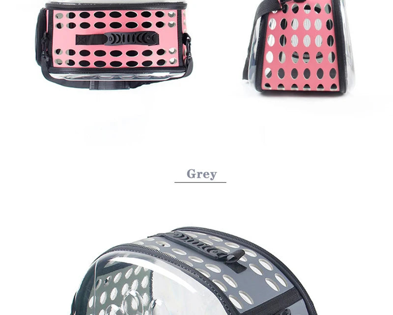 Cat/Dog Carrier Bag – Transparent, Breathable, Portable Travel Tote for Cats, Dogs & Rabbits