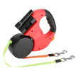 Dual-Head Retractable Dog Leash with LED Light – Extendable, Tangle-Free, and Reflective