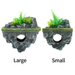 Suspended Island Fish Tank Decorative Creative Floating Stone Simulation Plants Caverns Crafts Ornaments Aquarium Accessories