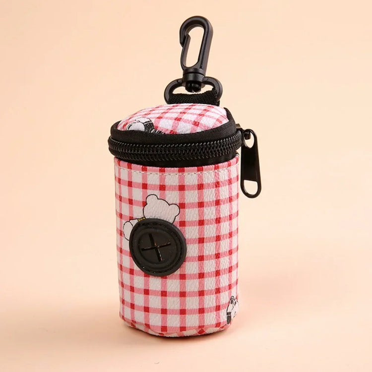 Hangable Dog Poop Bag Dispenser with Zipper – Portable, Lightweight Waste Bag Holder for Dog Walking, Cute & Convenient