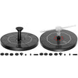 2.2W Solar Bird Bath Fountain | Floating Water Pump with LED Light & 6 Spray Nozzles for Birdbaths, Ponds, and Outdoor Water Features