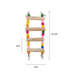 Bird Parrot Toys | Colorful Hanging Cage Climbing Ladders with Natural Wood | Parrots Suspension Bridge Swing Toys | Bird Toy Supplies
