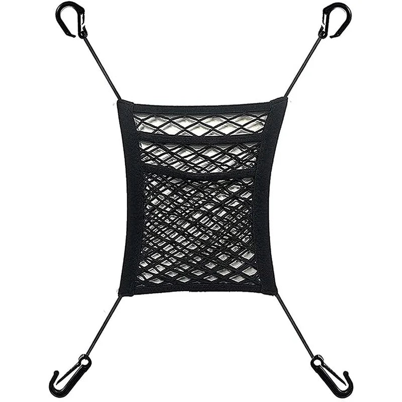 Dog Car Net Barrier with Storage Bag – Rear Seat Safety Fence for Pets and Kids