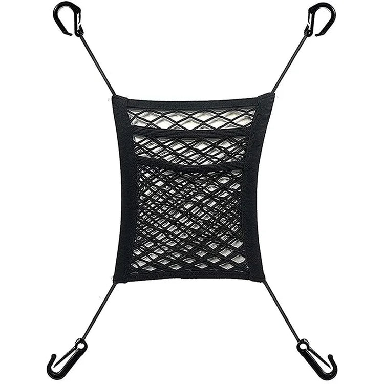 Dog Car Net Barrier with Storage Bag – Rear Seat Safety Fence for Pets and Kids