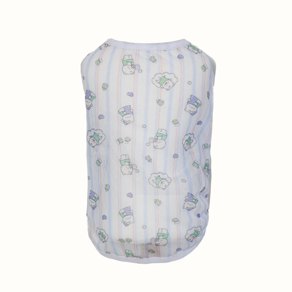 Original Cartoon Summer Mesh Vest | Cute & Breathable Pet Clothing For Cats/Dogs