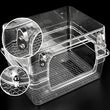 Bird Bath Shower   Bathtub Box  Large Hanging Clear Transparent  Cube   for Parrots  Cage Accessories Bowl