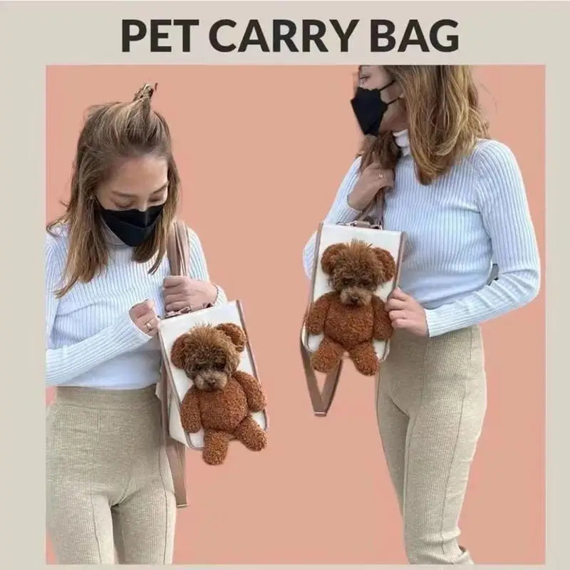Puppy Travel Bag – Soft, Breathable PU Leather Dog Carry Bag for Small Pets