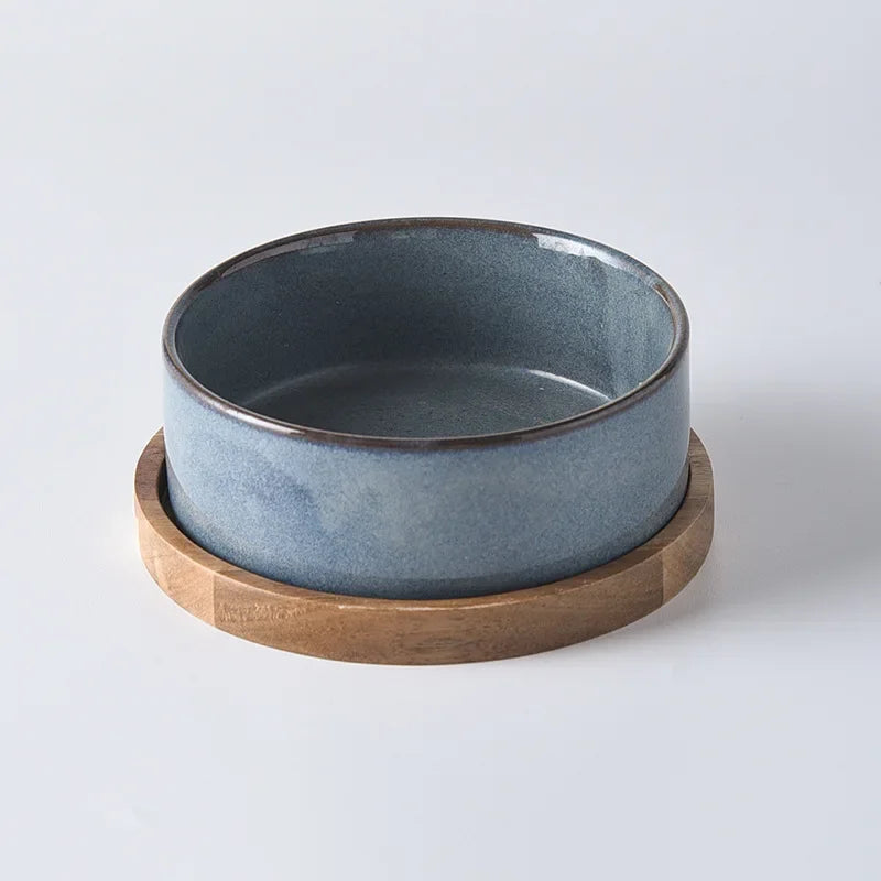 Cat Bowl | Cat Food Bowl | Ceramic Pet Food & Water Feeder | For Small & Medium-Sized Dogs | Spine Protection | Rollover Prevention