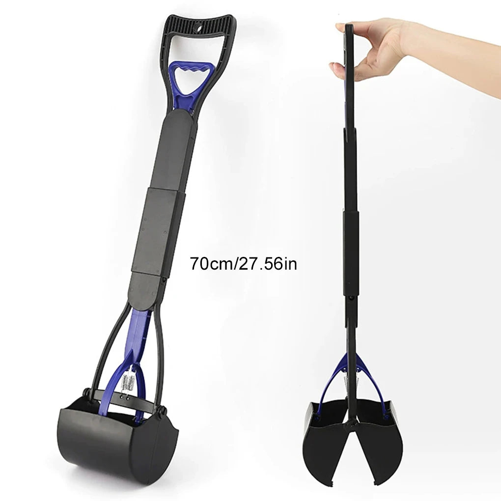 Outdoor Pet Long-Handled Pooper Scooper – Sturdy and Foldable Animal Manure Cleaning Tool