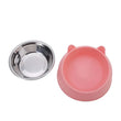 1pc Cat Bowl | Lovely Creative Inclined Kitten & Puppy Food Bowl | Stainless Steel Feeder | Cats Drinking Bowl | Pet Dogs & Cats Feeders