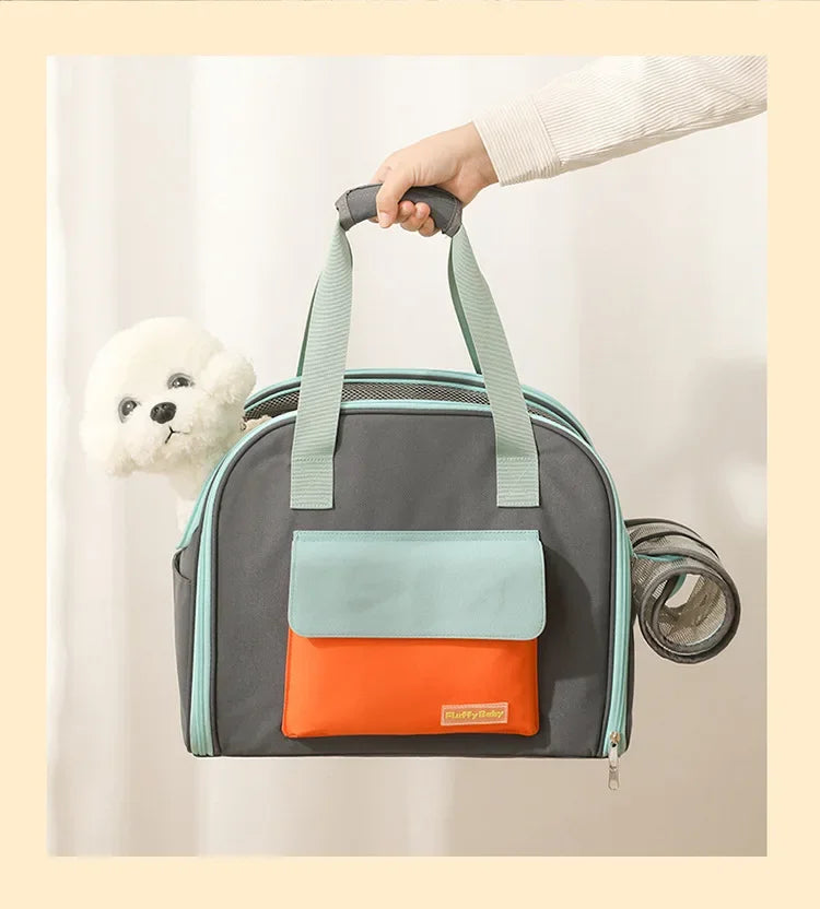 Pet Carrier Bag for Cats Travel Backpack/Transport for Dogs | Expandable Tunnel & Shoulder Strap Options