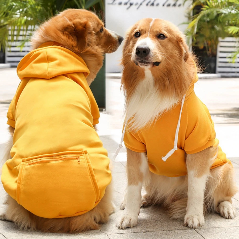 Winter Pet Clothes Dog Warm Hoodies Thermal Big Dog Coat Puppy Clothing For Small Medium Dogs Puppy Vest Jacket With Pockets