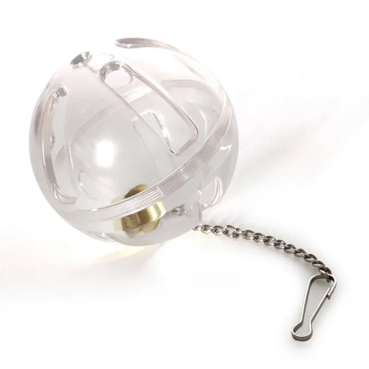Bird Parrot Feeder Toy | Foraging Bell Chain Ball | Cage Hanging Chew Toy | Plastic Feeding Accessory for Pet Birds