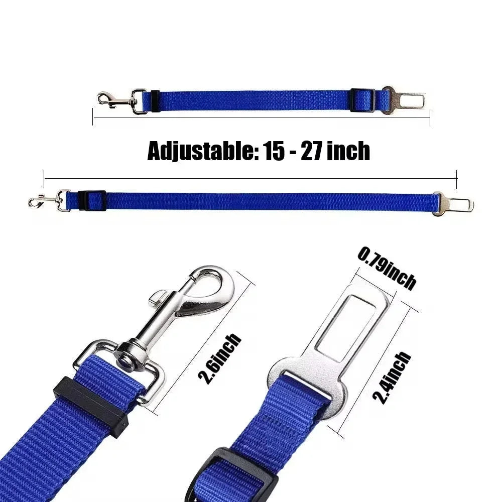 Adjustable Dog Car Seat Belt Harness – Safety Strap for Small Dogs and Cats