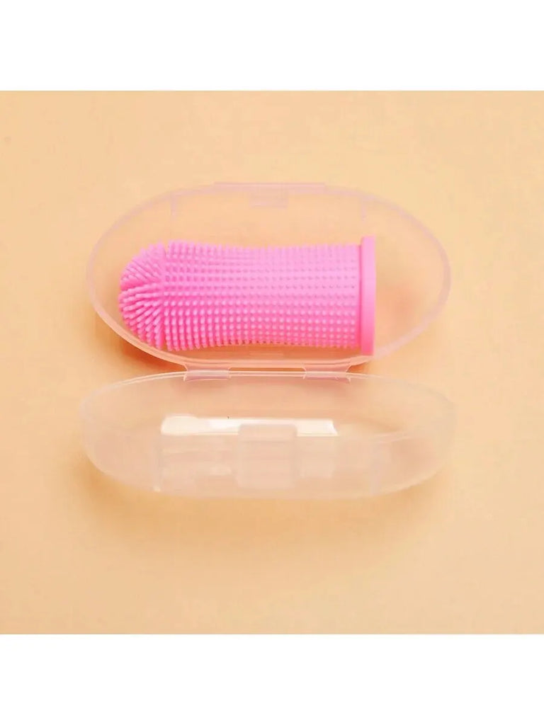 Pet Finger Toothbrush | Oral Cleaning for Cats & Dogs | Silicone Bristle Toothbrush | Dental Care Cleaning Products
