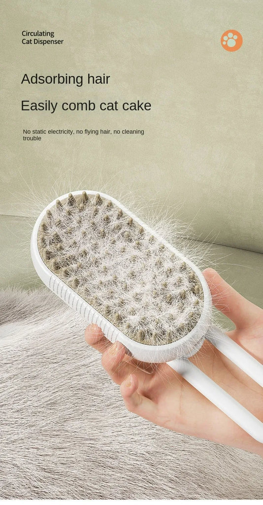 Pet Electric Spray Comb | Cat Dog Hair Removal | Cleaning Massage Grooming Tool