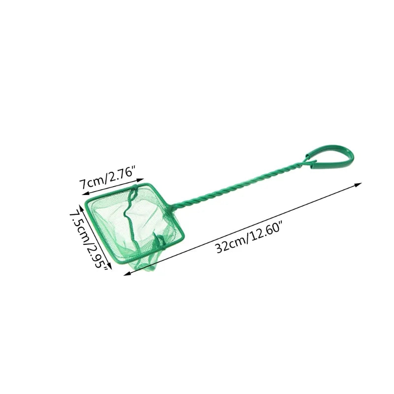 2025 New Aquarium Fish Net 3"  Fine Mesh Skimmer Filter for Small Fish Tank Catch Net with Comfortable Handle