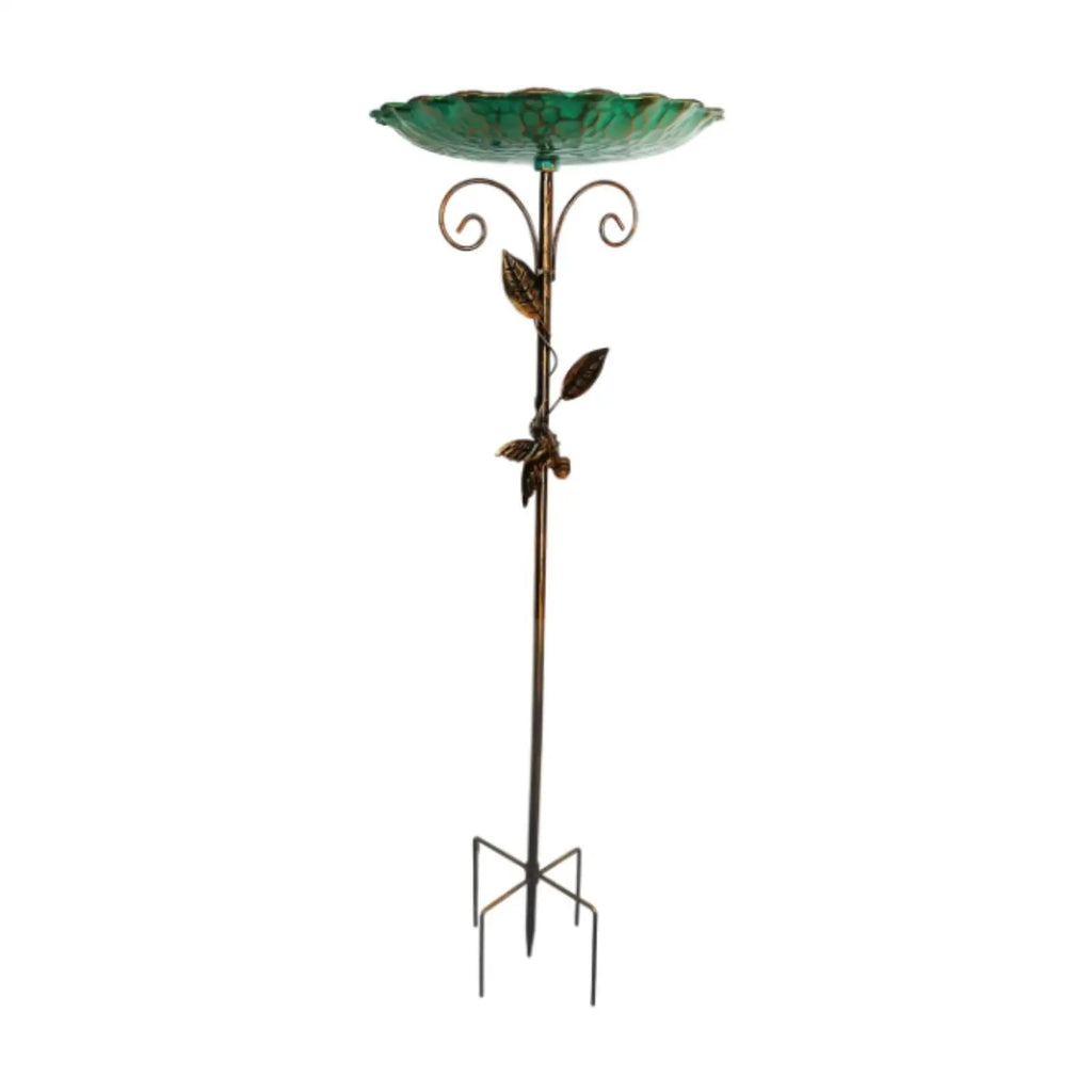 Bird Bath For Outdoor Decorative Birdbath For Garden Courtyard Decoration Bird Feeding And Water Bathing Basin With Base Stake