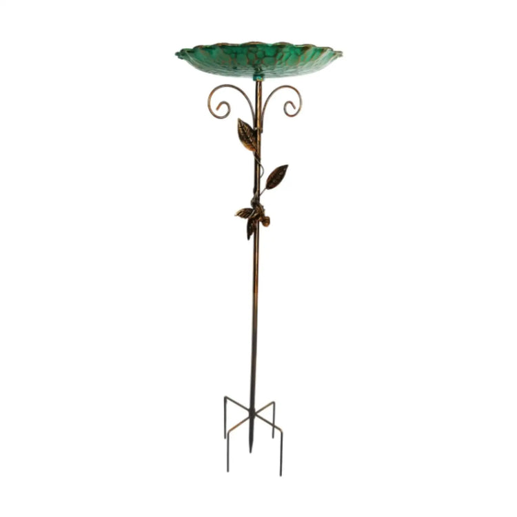 Bird Bath For Outdoor Decorative Birdbath For Garden Courtyard Decoration Bird Feeding And Water Bathing Basin With Base Stake