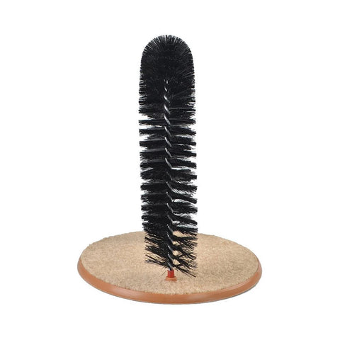 Cat Scratch Massage Beauty Brush | Door Caress Rub Fur Arch | Cat Interactive Toy with Floor Felt Mat