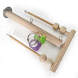 Bird Swing Toy | Wooden Parrot Perch Stand with Chewing Beads for Budgie Birds
