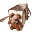Puppy Travel Bag – Soft, Breathable PU Leather Dog Carry Bag for Small Pets