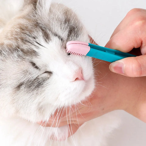 Pet Grooming Tools | Cat Eyes Comb | Tear Stain Remover Brush for Cats/Small Dogs