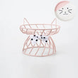 Ceramic Cat Food Bowl | High Foot Raised Pet Bowl | Cat Dog Feeding Dish | Cervical Spine Care | Outdoor Ceramic Bowl with Iron Stand | Anti-Tip Pet Feeder