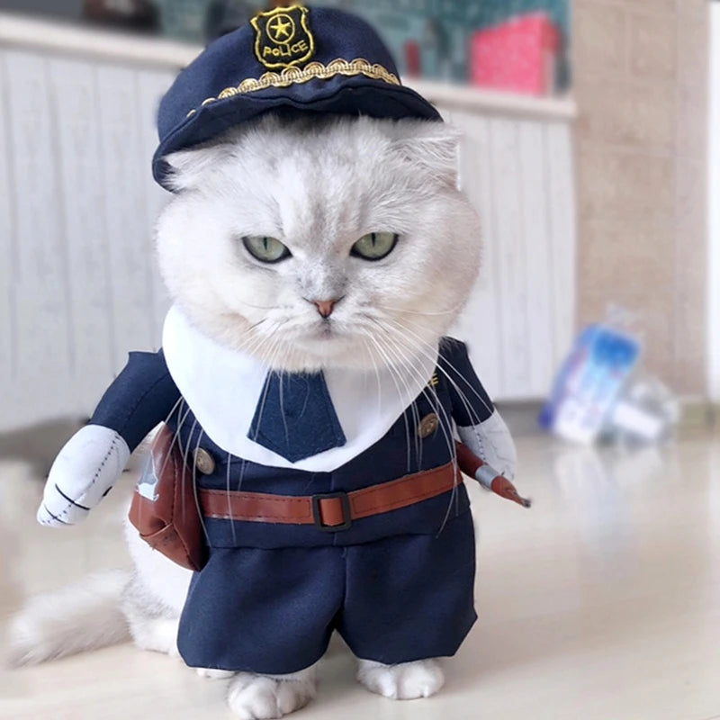 Funny Dog & Cat Costume | Pet Sweatshirt Stand-Up Suit | Cosplay Outfit for Party & Festival